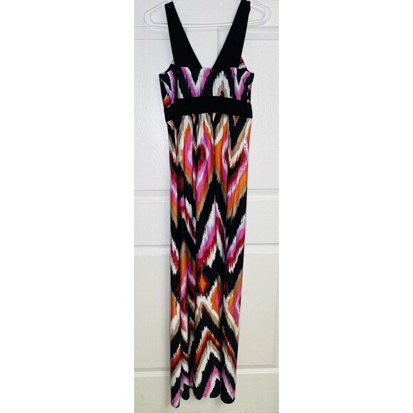 Just For Wraps Multicolor V-Neck Casual Maxi Dress Size XS Beach Boho - Picture 3 of 7
